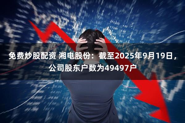 免费炒股配资 湘电股份：截至2025年9月19日，公司股东户数为49497户