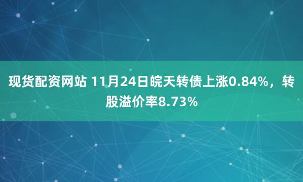 现货配资网站 11月24日皖天转债上涨0.84%，转股溢价率8.73%